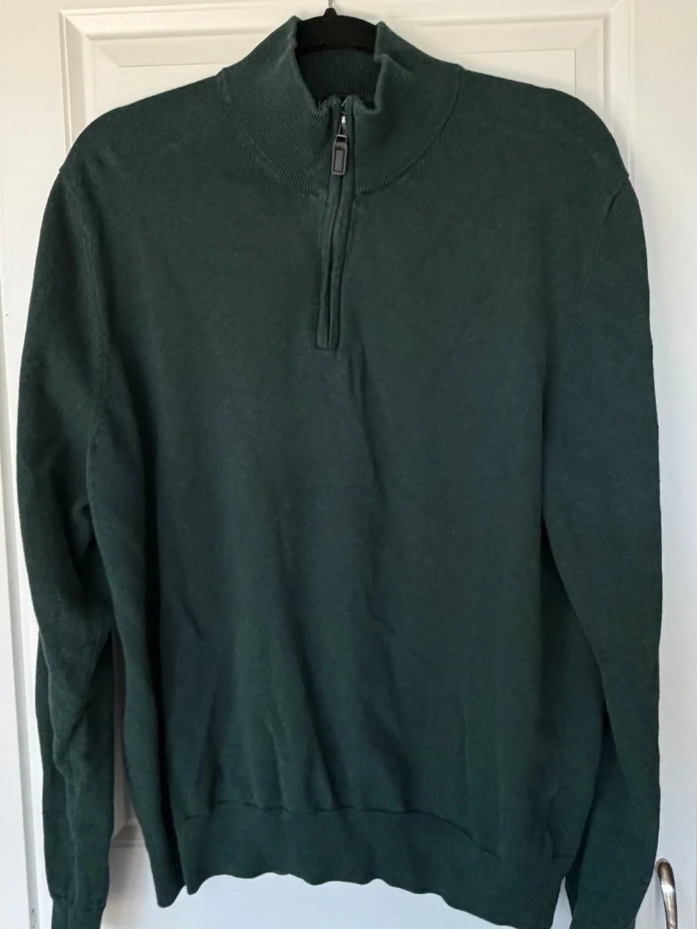 Jos. A. Bank Traveler Men’s XXL Pima Cotton Quarter Zip Pullover Sweater Green